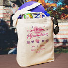 Our Hearts Canvas Personalized Tote Bag